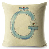 A-Z Cartoon Letter Pillow Cases