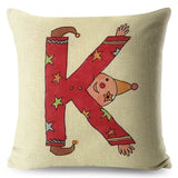 A-Z Cartoon Letter Pillow Cases