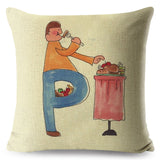 A-Z Cartoon Letter Pillow Cases