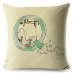 A-Z Cartoon Letter Pillow Cases