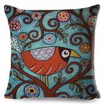 Retro Rural Color Cities Pillow Cases