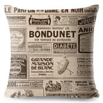 Vintage Newspaper Printed Pillow Cases