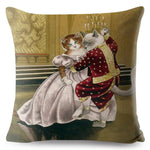 Watercolor Van Gogh Cat Art Pillow Cases