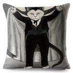 Watercolor Van Gogh Cat Art Pillow Cases