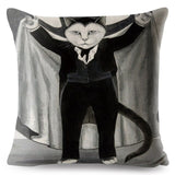Watercolor Van Gogh Cat Art Pillow Cases