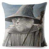 Watercolor Van Gogh Cat Art Pillow Cases