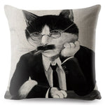 Watercolor Van Gogh Cat Art Pillow Cases