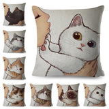 Funny Love Kiss Cute Cat Pillow Cases