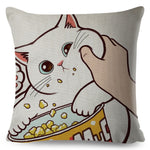 Funny Love Kiss Cute Cat Pillow Cases