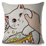 Funny Love Kiss Cute Cat Pillow Cases