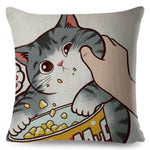 Funny Love Kiss Cute Cat Pillow Cases