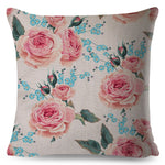 Nordic Style Rose Flower Pillow Cases