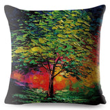 3D Painting Trees Pillow Cases