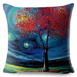 3D Painting Trees Pillow Cases