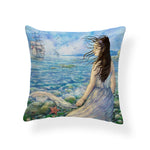 Cartoon Mermaid Throw Pillow Cases