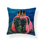 Cartoon Mermaid Throw Pillow Cases