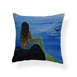 Cartoon Mermaid Throw Pillow Cases