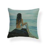 Cartoon Mermaid Throw Pillow Cases