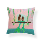 Cartoon Mermaid Throw Pillow Cases