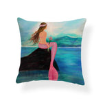 Cartoon Mermaid Throw Pillow Cases