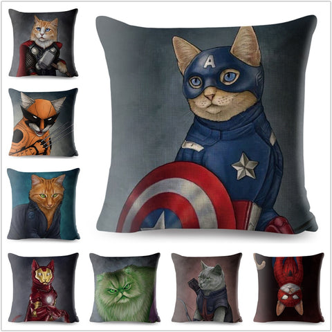 Cat Super Heros Pillow Case