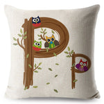 A-Z Cartoon Letter Pillow Cases